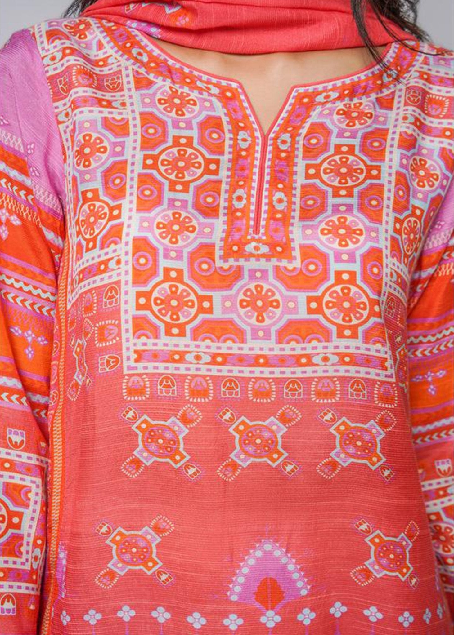 Baluchi Print Red - Rizwan Beyg Design