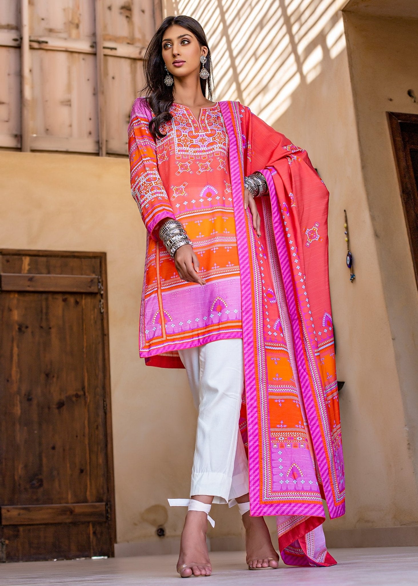 Baluchi Print Red - Rizwan Beyg Design