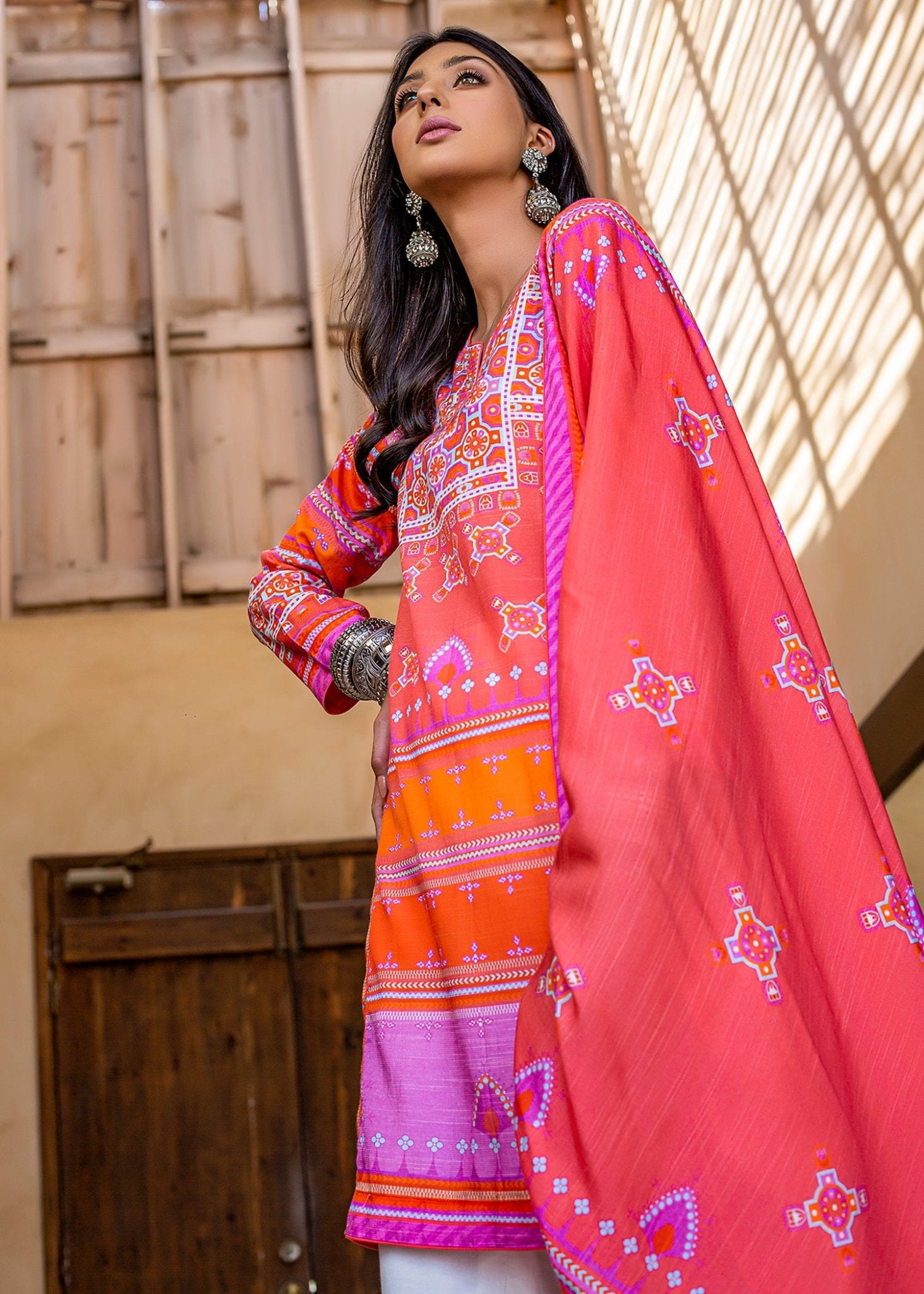 Baluchi Print Red - Rizwan Beyg Design