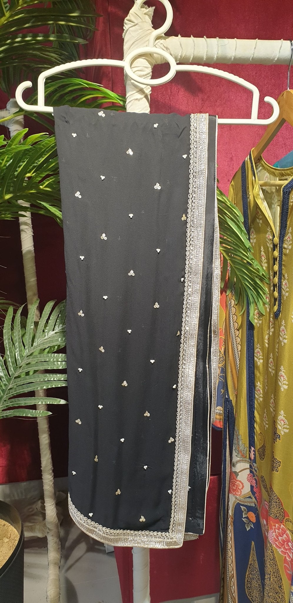 Black chan dupatta - Rizwan Beyg Design