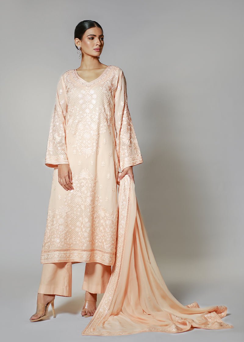 Chandni Peach - Rizwan Beyg Design