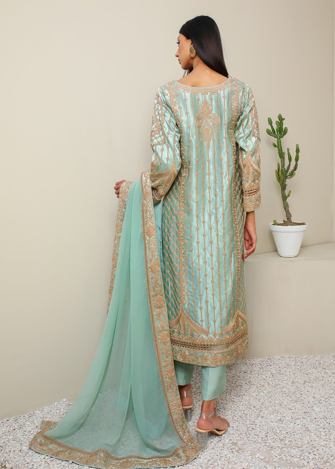 Espania Sea Green - Rizwan Beyg Design