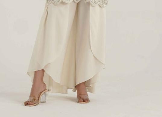 Maddie white culottes - Rizwan Beyg Design