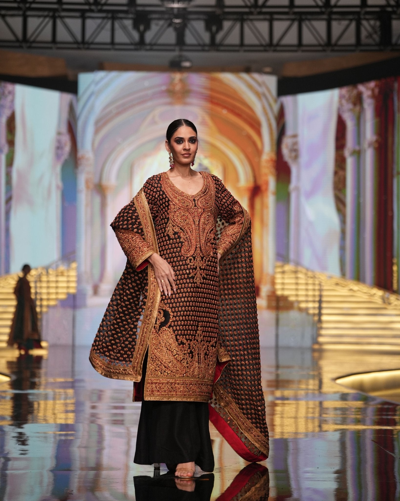Marori Bridal Black Shirt & Dupatta - Rizwan Beyg Design