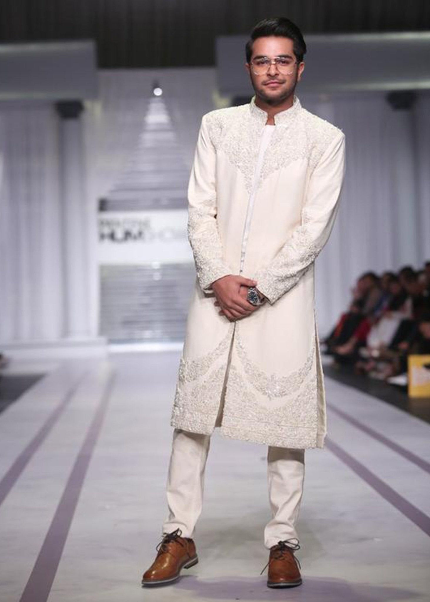 Men's Embroidered Sherwani - Main Image