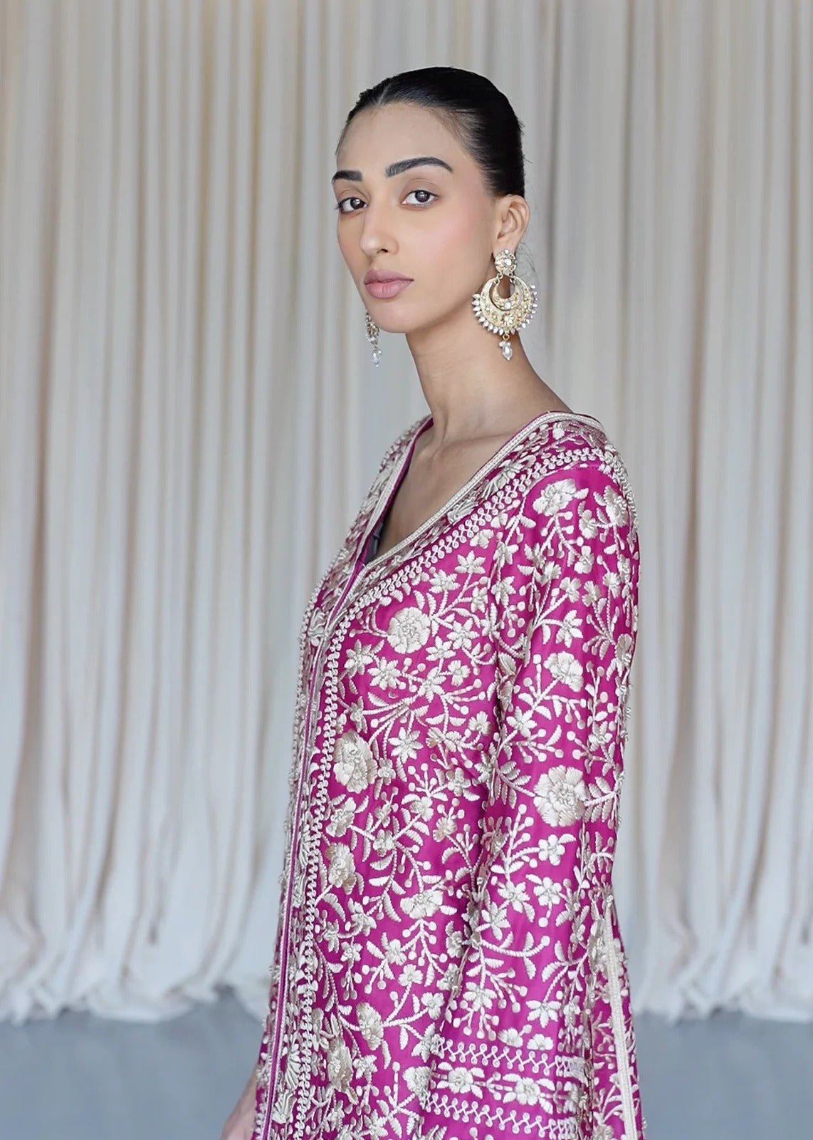 Parsi Purple Gara Coat - Rizwan Beyg Design