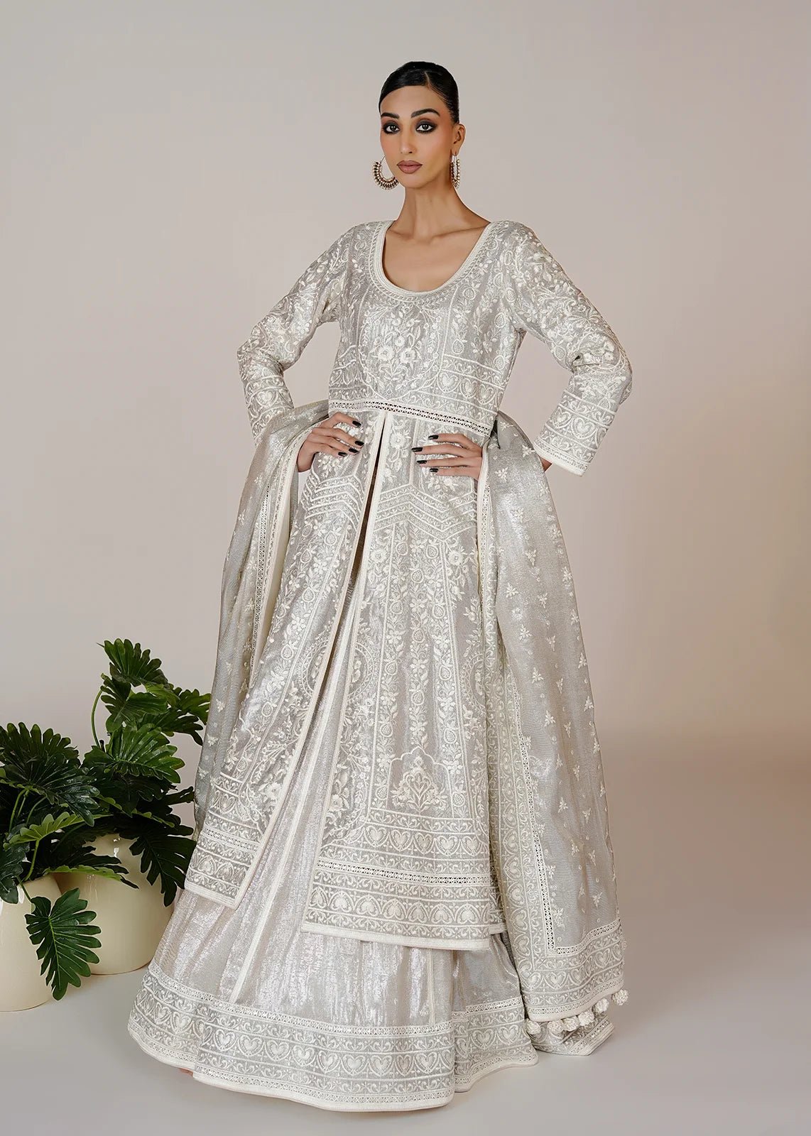 Selena Silver Pishwas - Rizwan Beyg Design