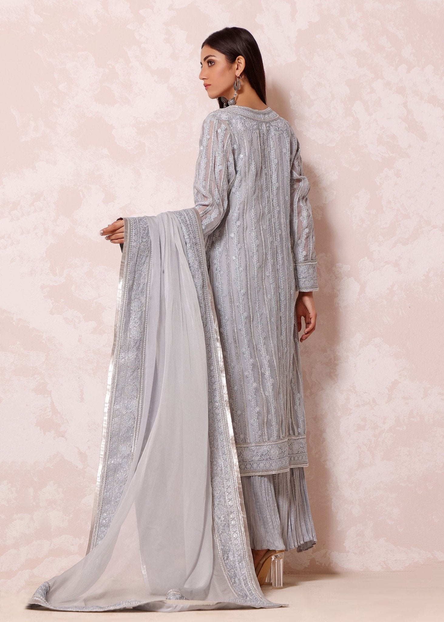 Serhan Pale Blue Coat - Rizwan Beyg Design