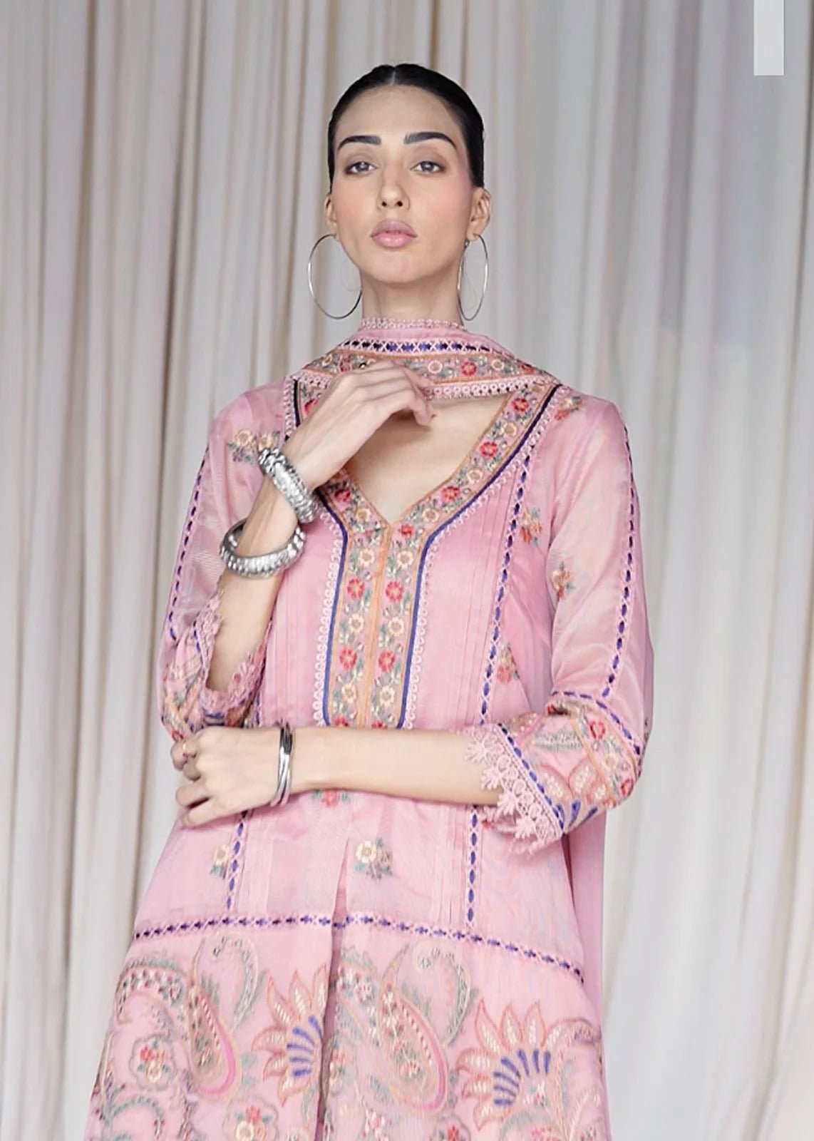 Tamaya Pink Shirt - Rizwan Beyg Design