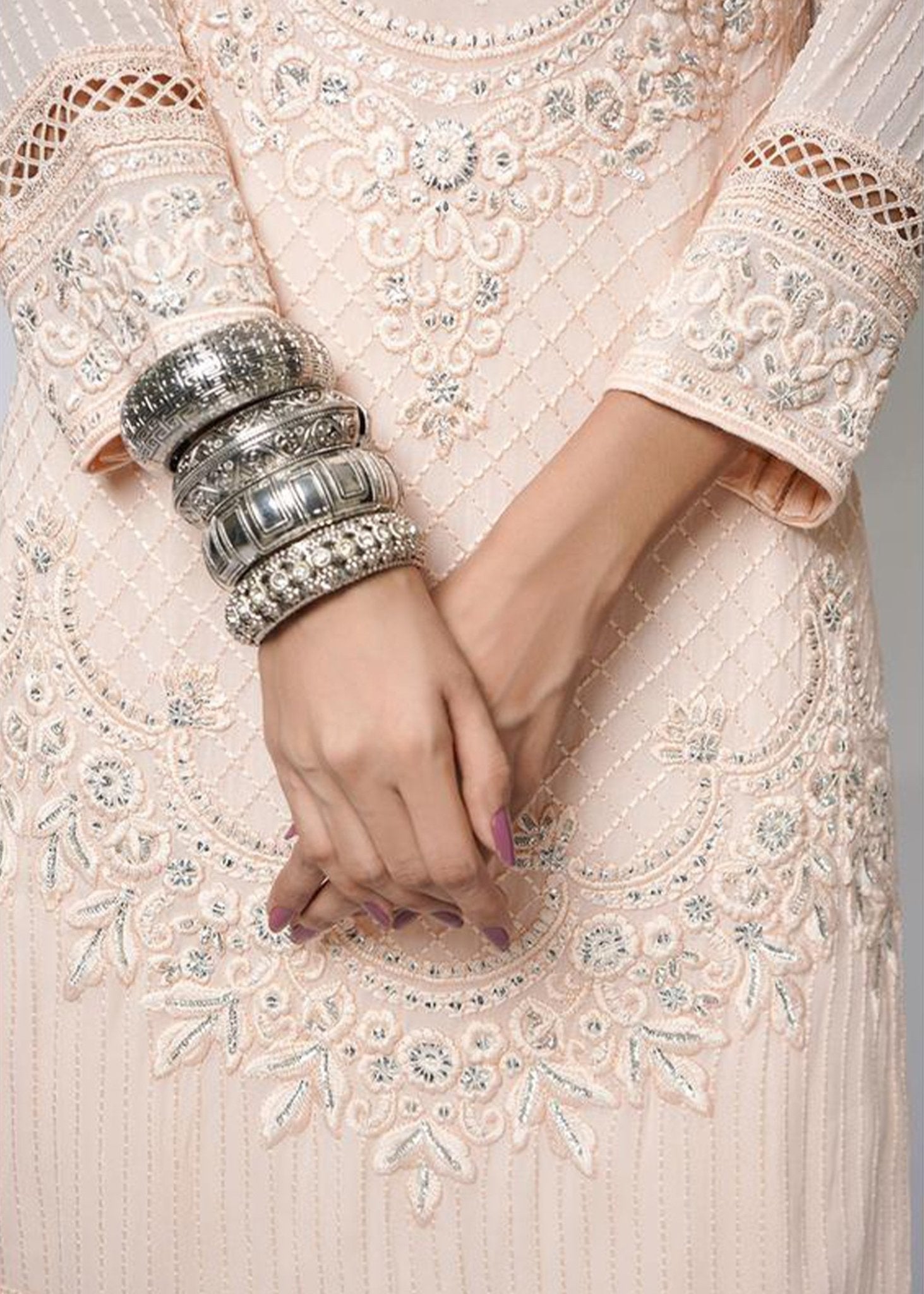 Vandela Chikan Pink Shirt - Rizwan Beyg Design