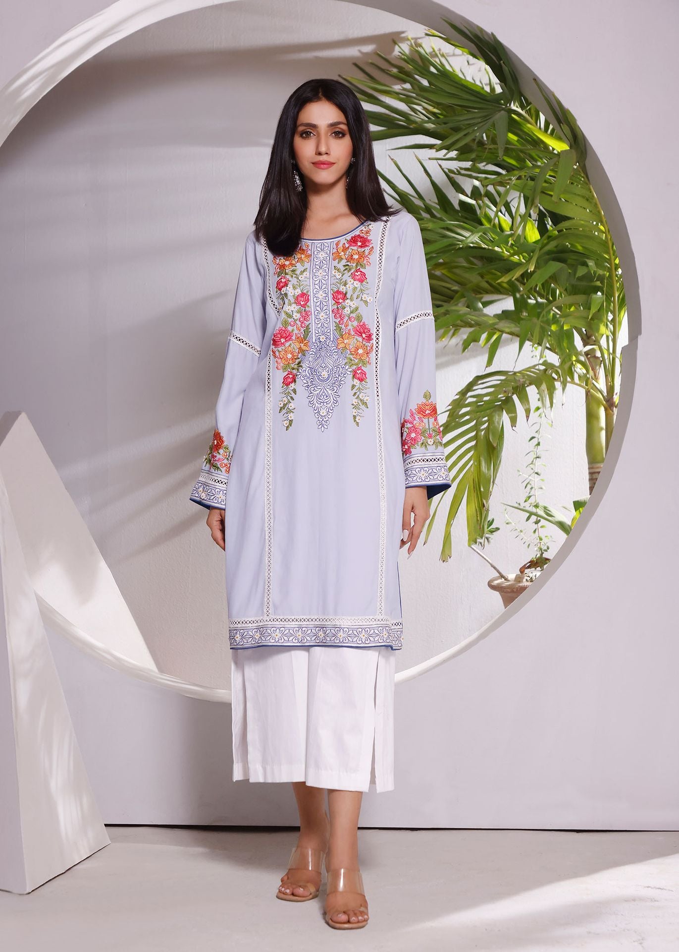 Rizwan Beyg | Crap | Summer Spring Collection | Pakistani Pret Wear | Luxury | Chikan with hand embroidery