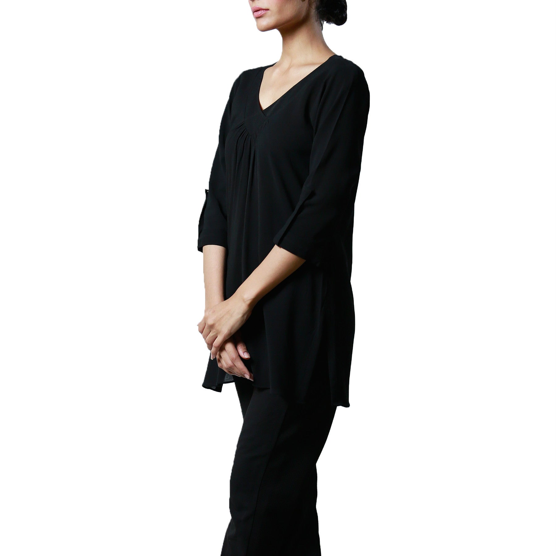 Black Tunic with 3/4 Sleeves