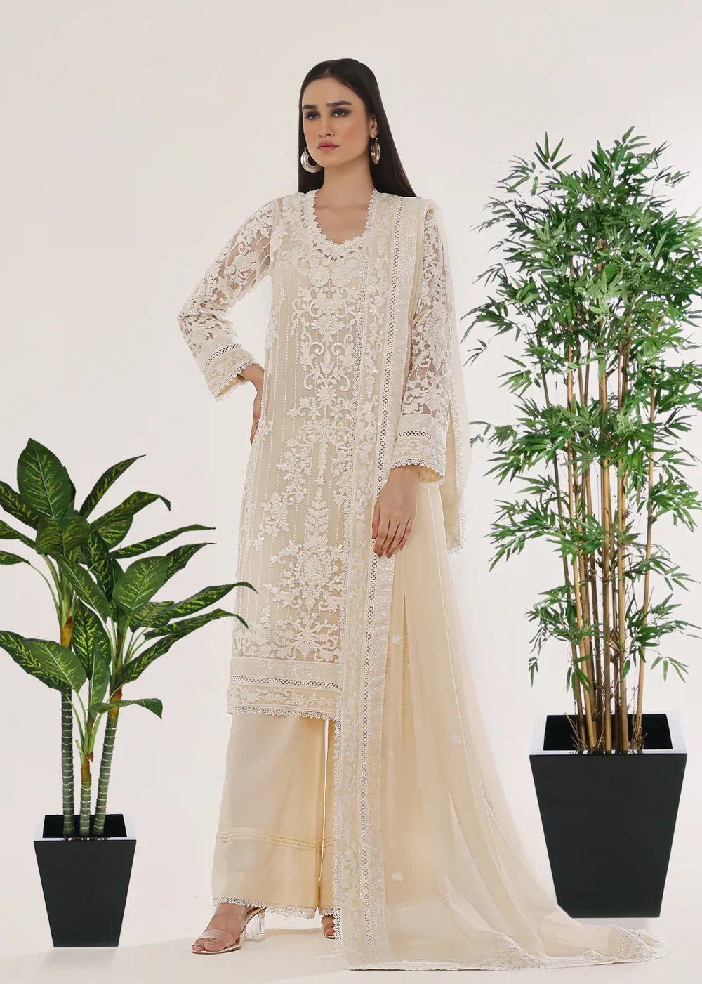 Alyssa White Dori Shirt - Rizwan Beyg Design