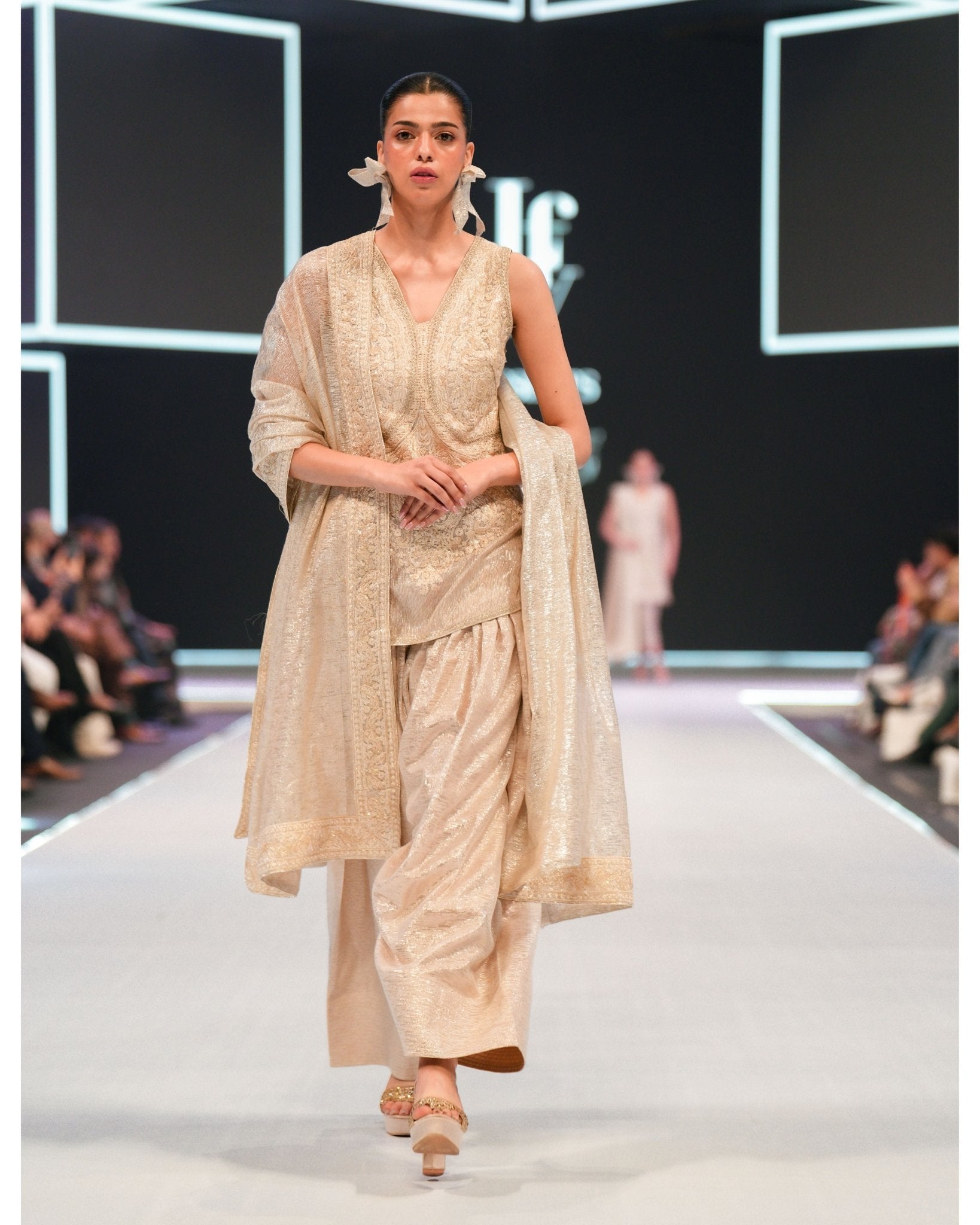 Babylonia Silver Short Kurti - Rizwan Beyg Design