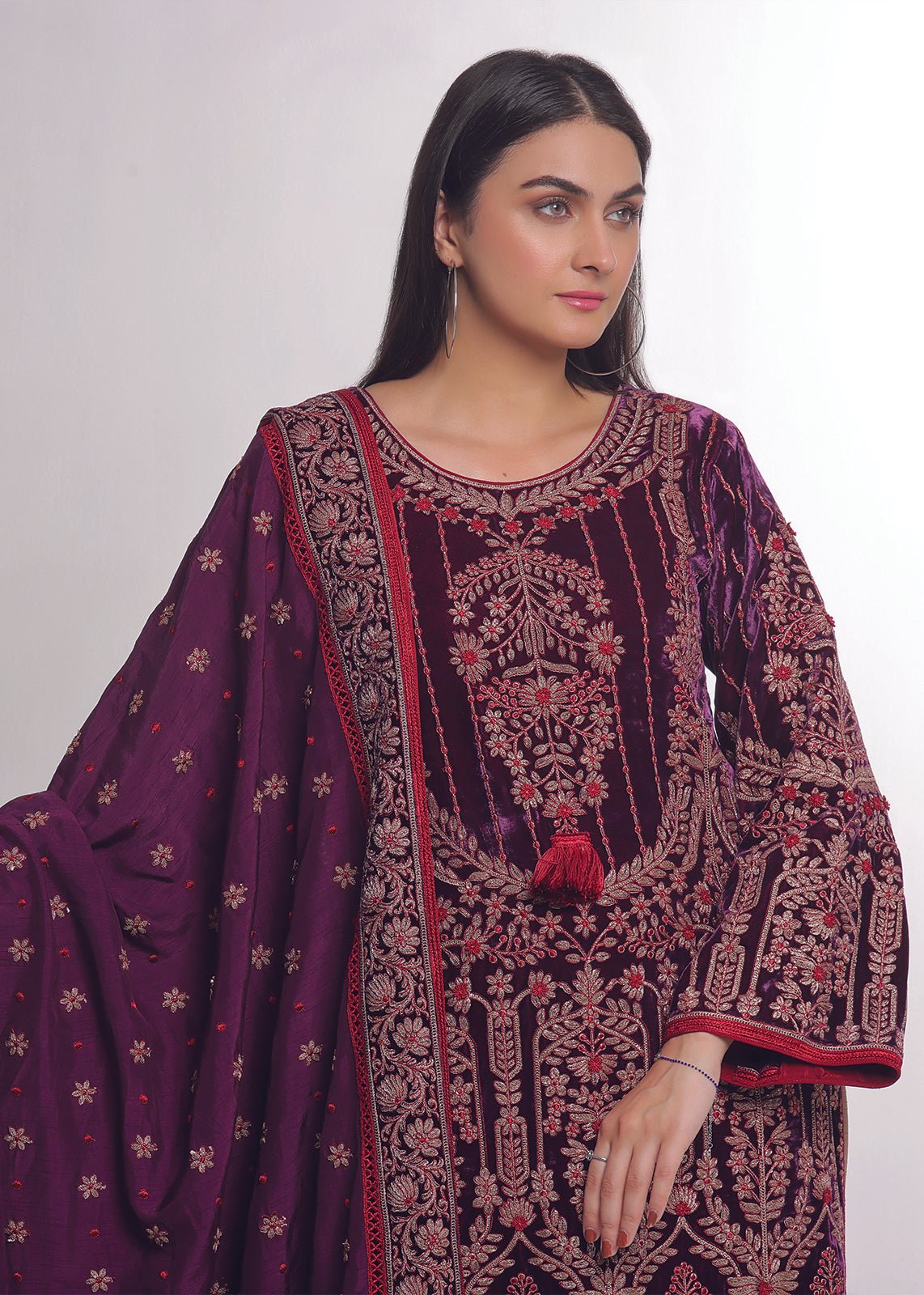 Baroque Purple Shirt - Rizwan Beyg Design