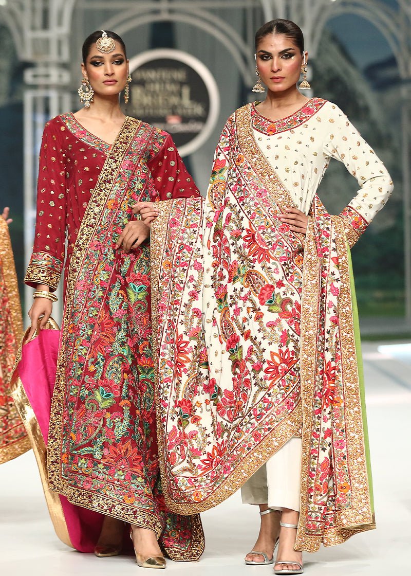 Beige Shehernaz Shawl & Shirt - Rizwan Beyg Design