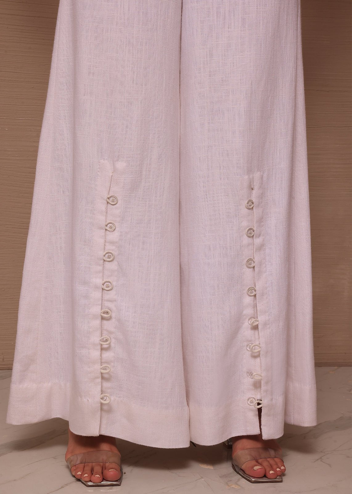 Button Palazzo Pant - Rizwan Beyg Design