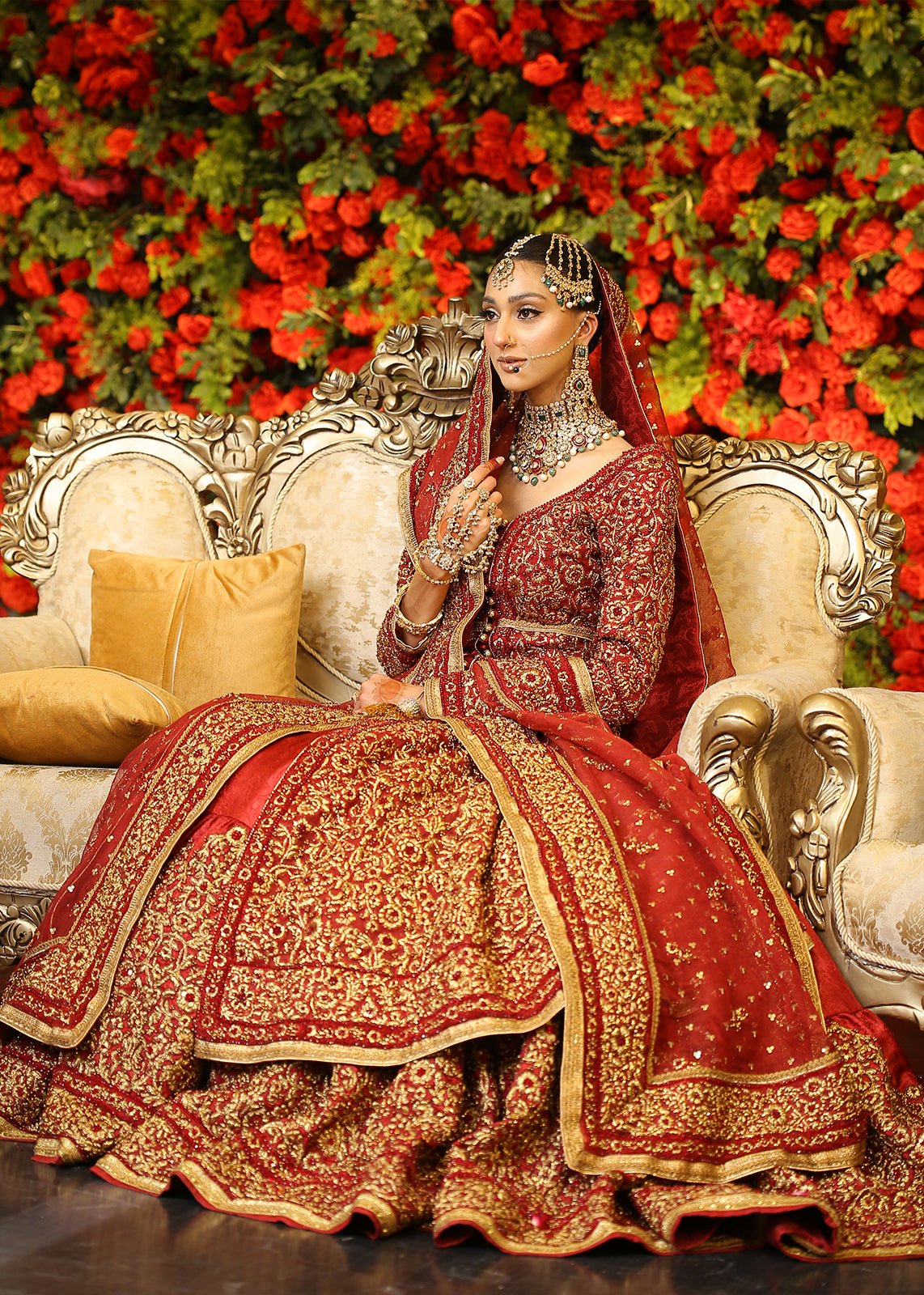 Chamanzar Bridal Red - Rizwan Beyg Design