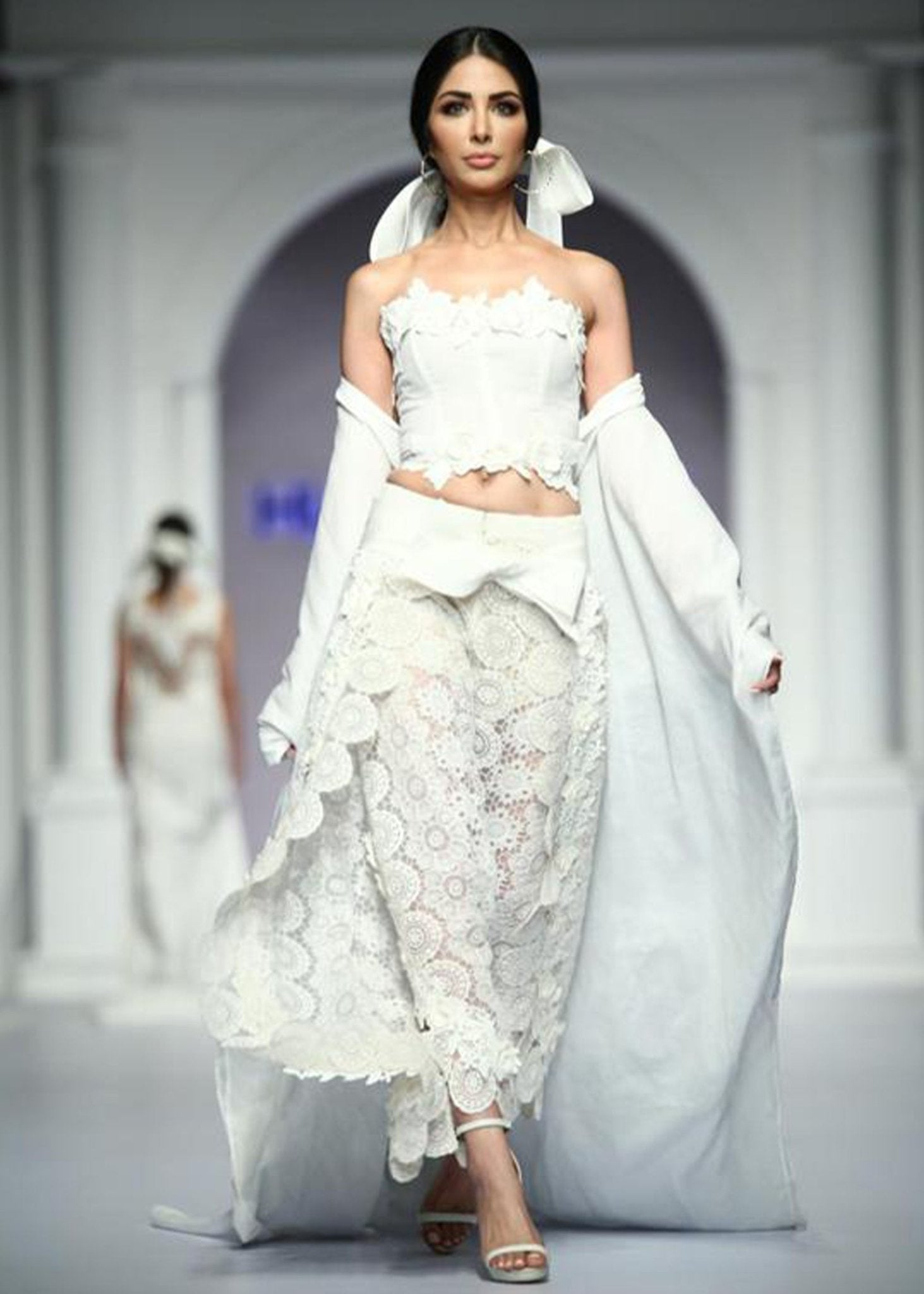 Corset with Layered Harem Pants - Rizwan Beyg Design