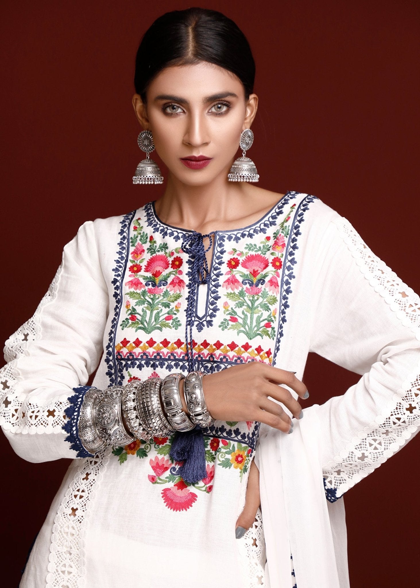 Fazeena Box Pleated Shirt - Rizwan Beyg Design