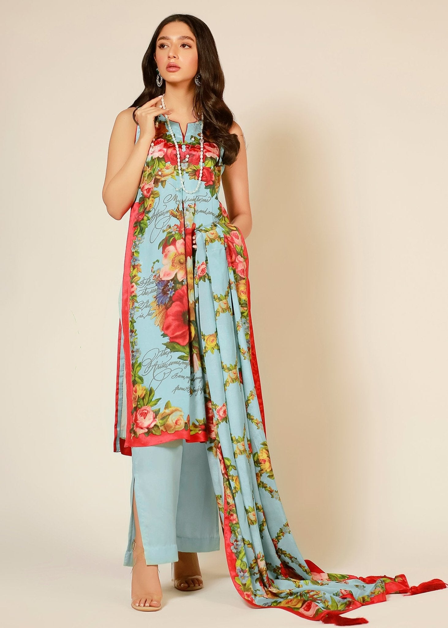 FLORIBUNDA SLEEVELESS - Rizwan Beyg Design