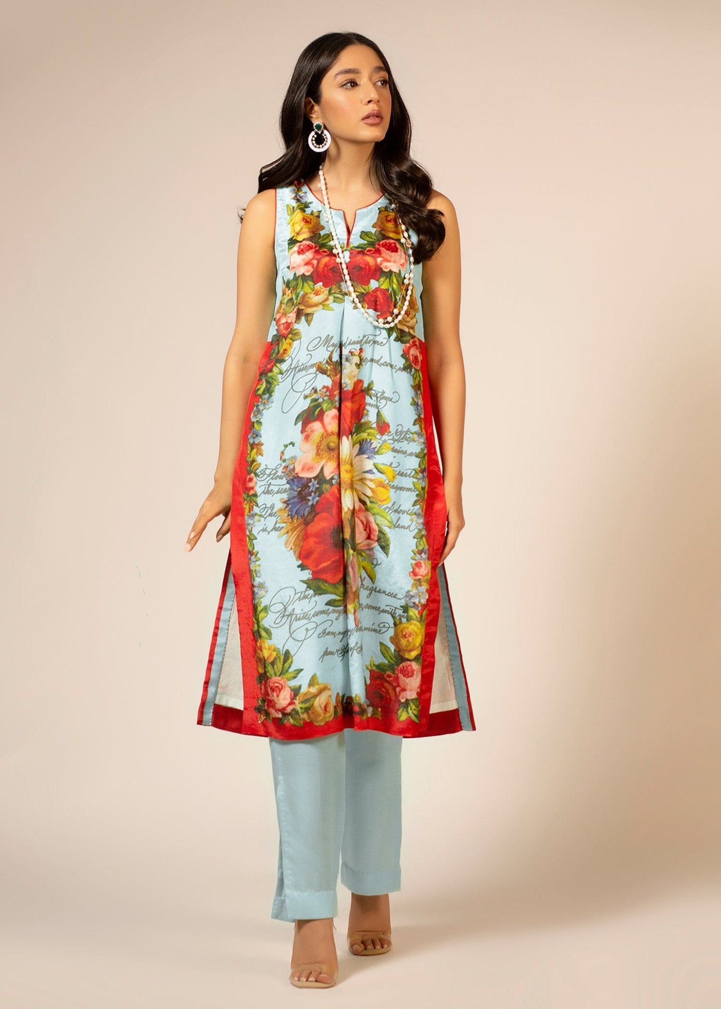 FLORIBUNDA SLEEVELESS - Rizwan Beyg Design