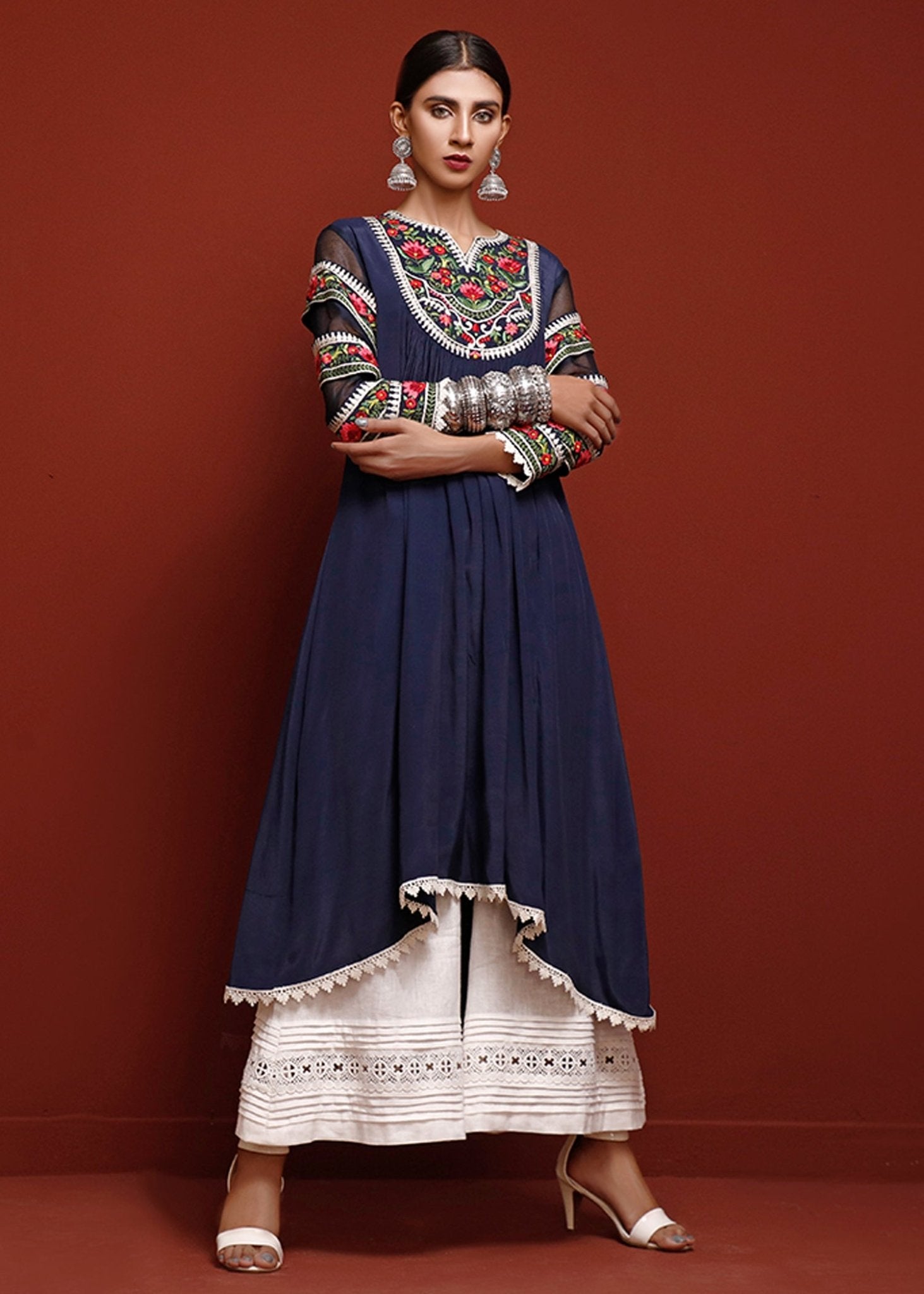 Francine Blue Top - Rizwan Beyg Design