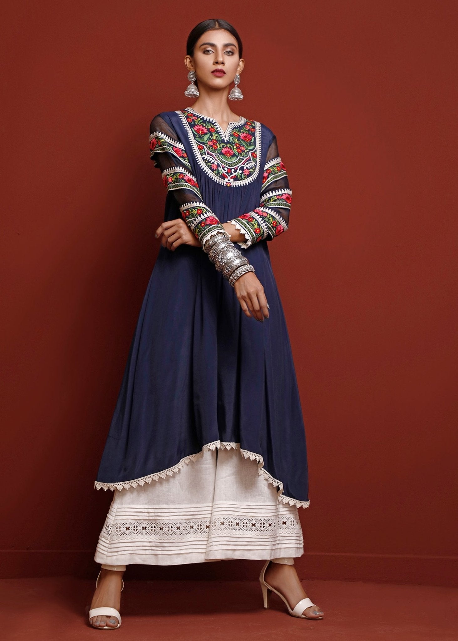 Francine Blue Top - Rizwan Beyg Design