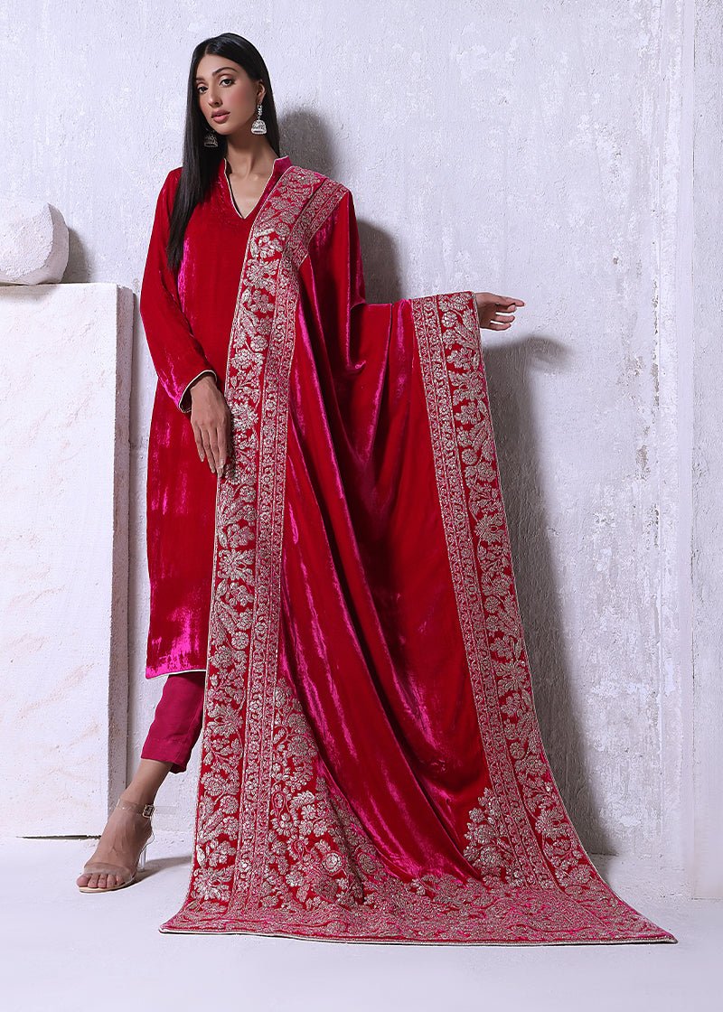 Gulbaagh Pink Shawl - Rizwan Beyg Design