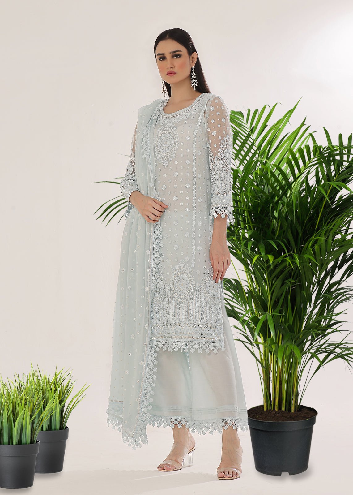 Hayat Ice Blue - Rizwan Beyg Design