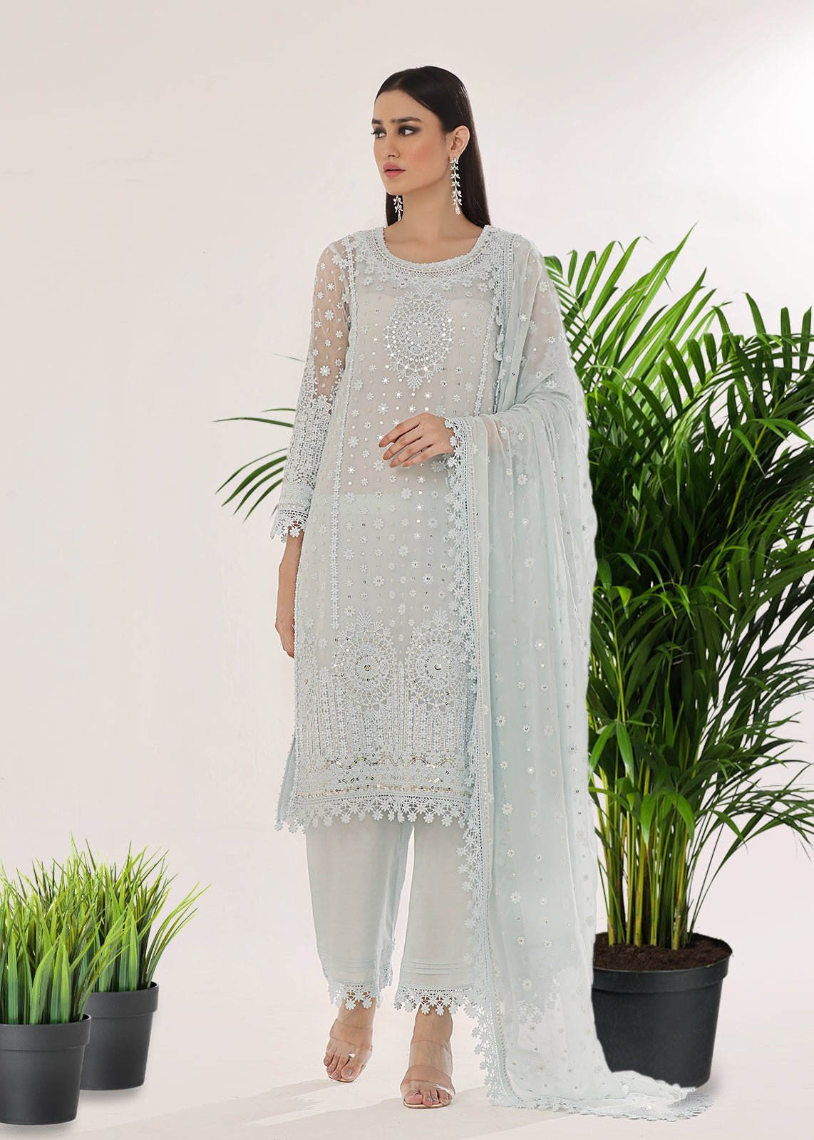 Hayat Ice Blue - Rizwan Beyg Design