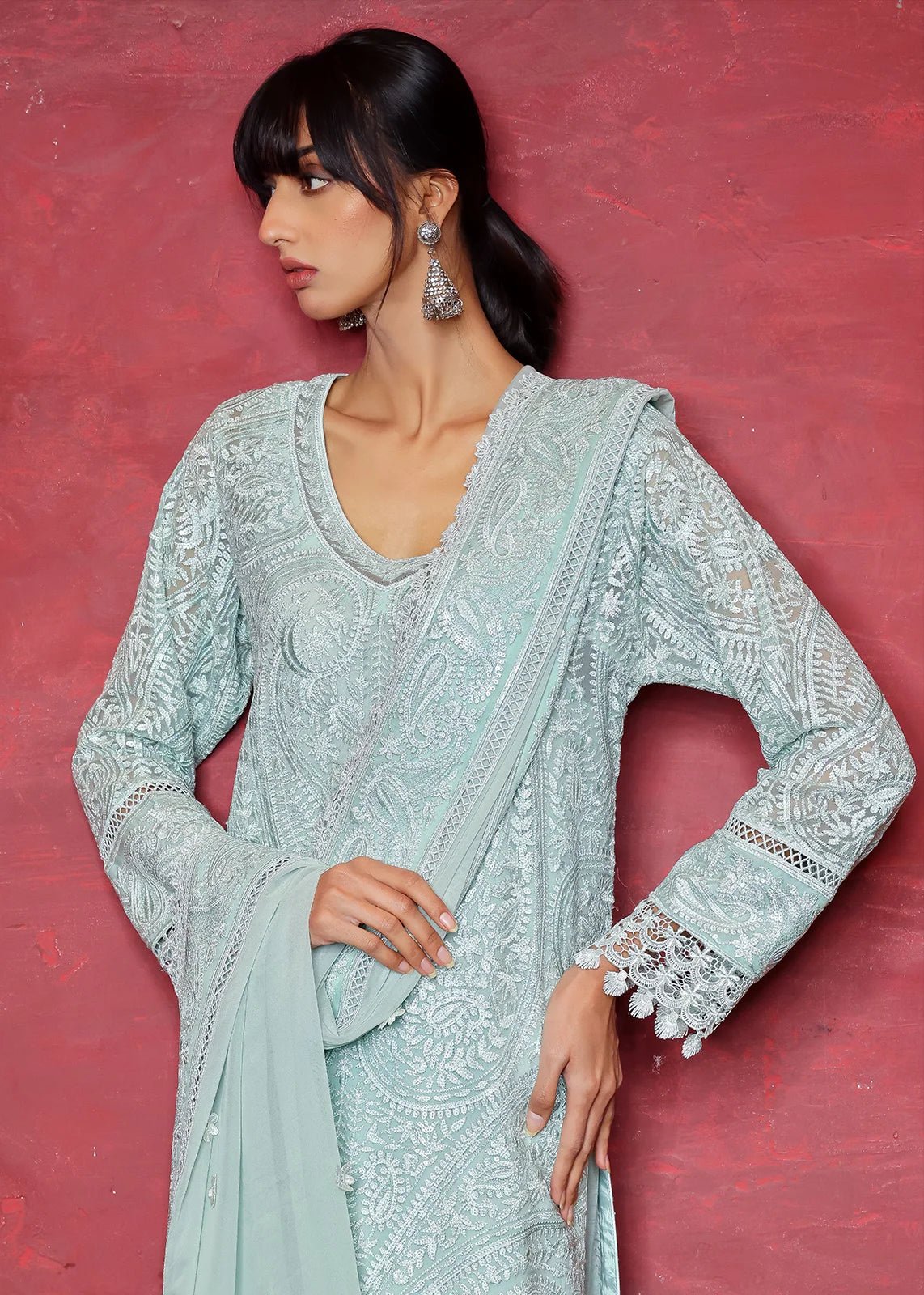 Indian Paisley Aqua - Rizwan Beyg Design