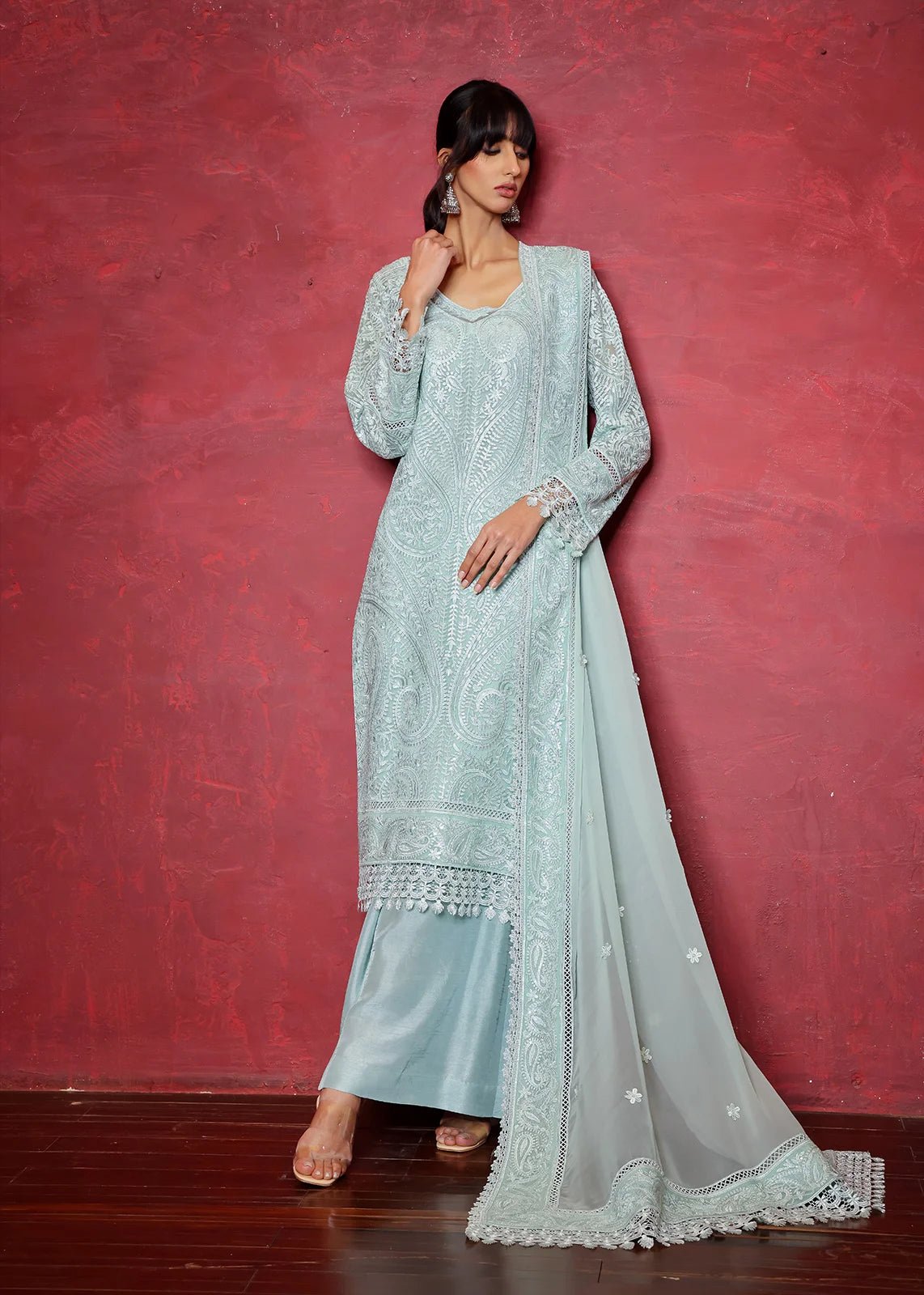 Indian Paisley Aqua - Rizwan Beyg Design