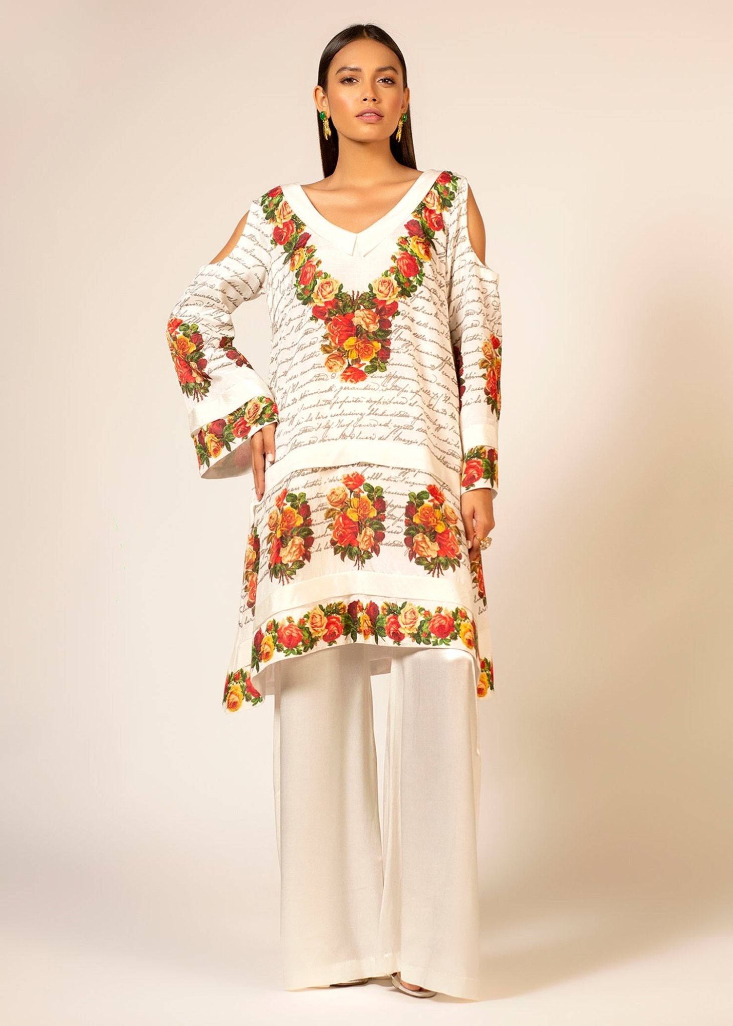 Isolde cutout sleeves - Rizwan Beyg Design