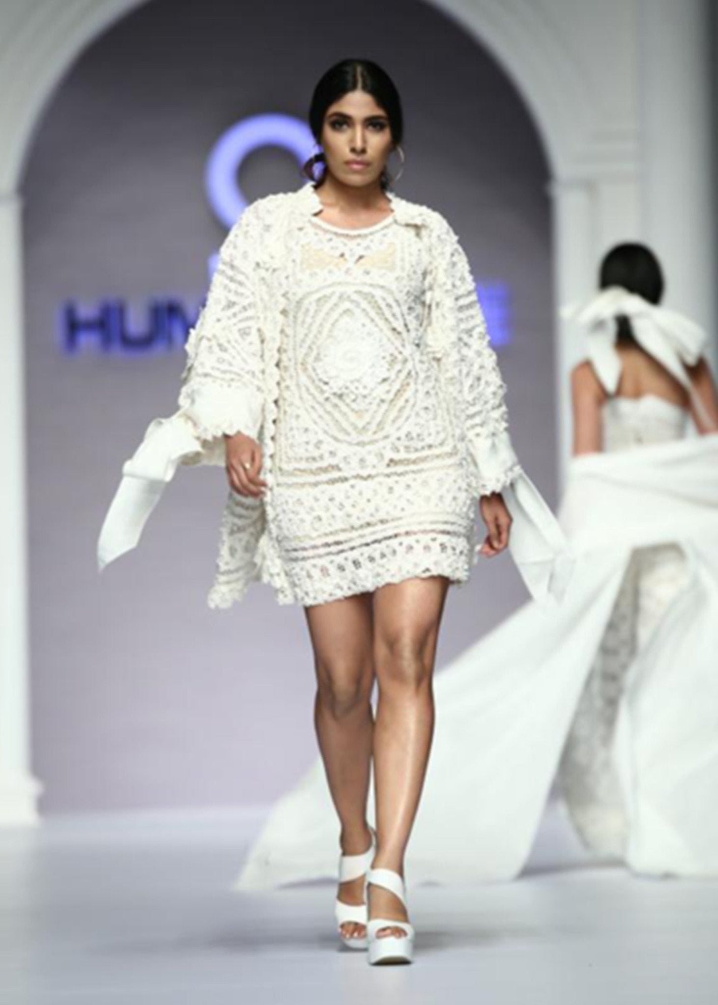 Lace Short Shift Dress with Jacket - Rizwan Beyg Design