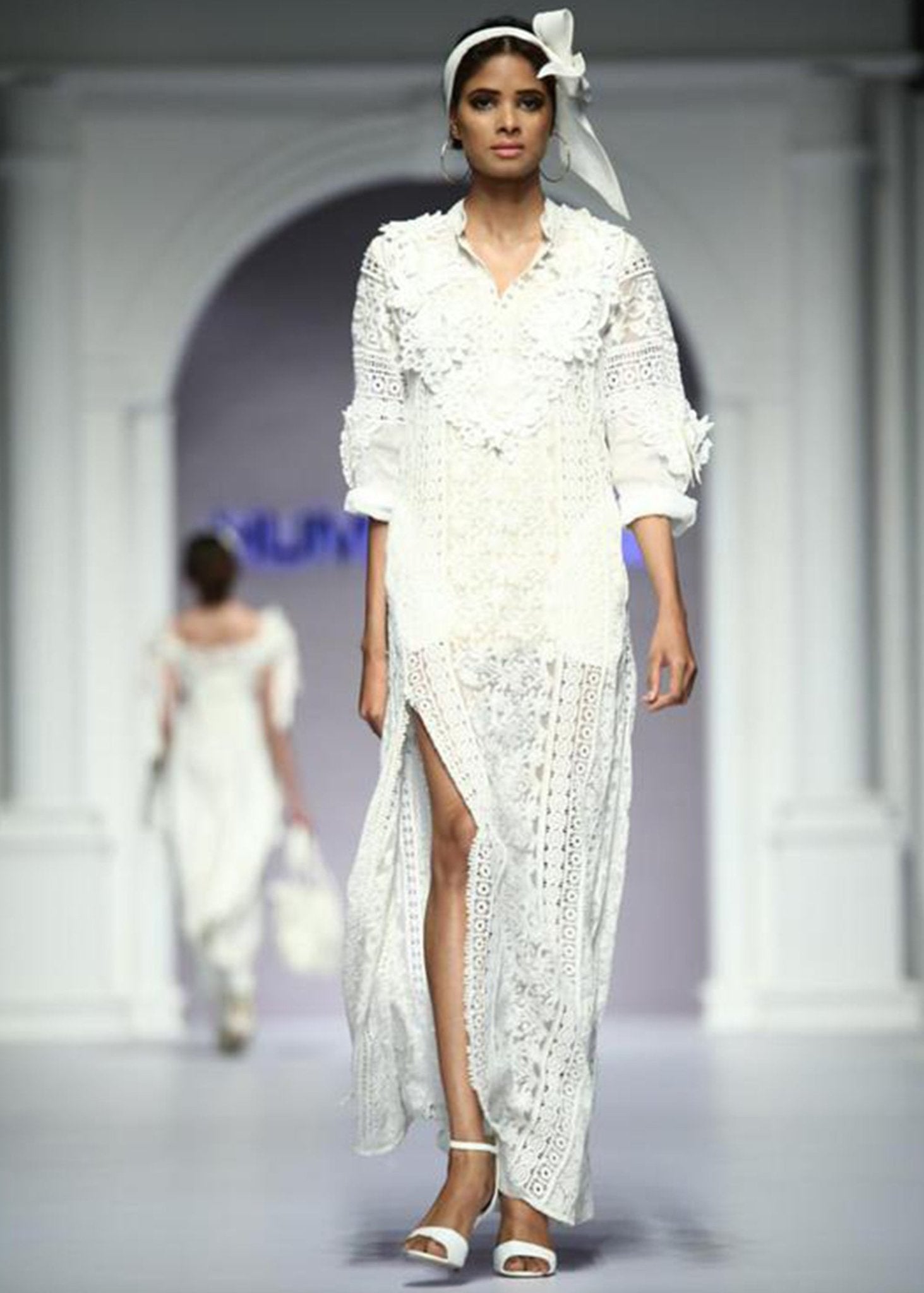 Long Side Slit Dress - Rizwan Beyg Design