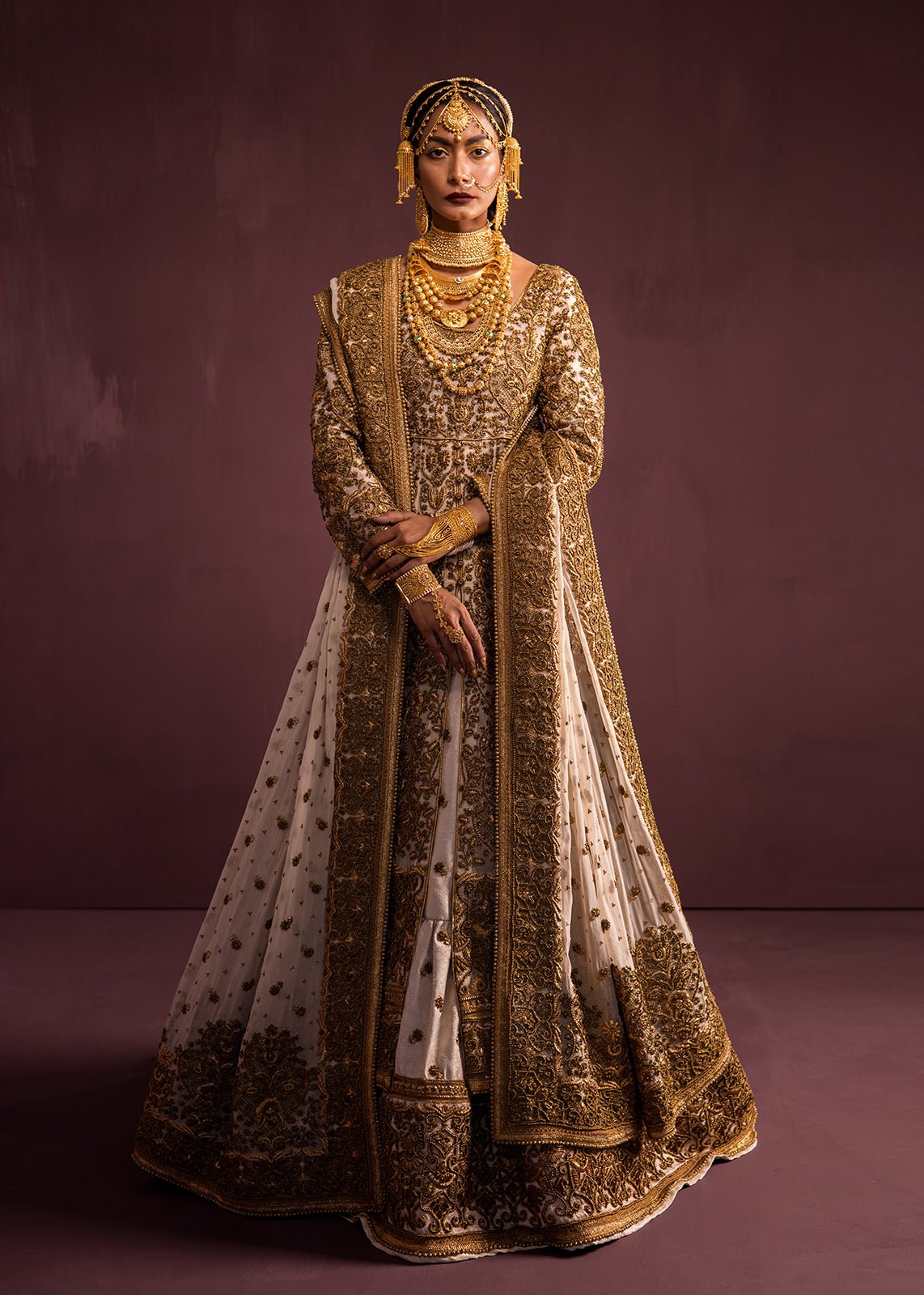 Maleyha White & Gold - Rizwan Beyg Design