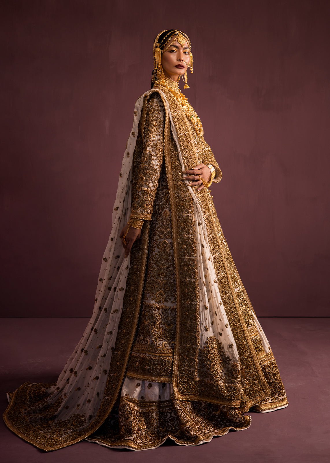 Maleyha White & Gold - Rizwan Beyg Design