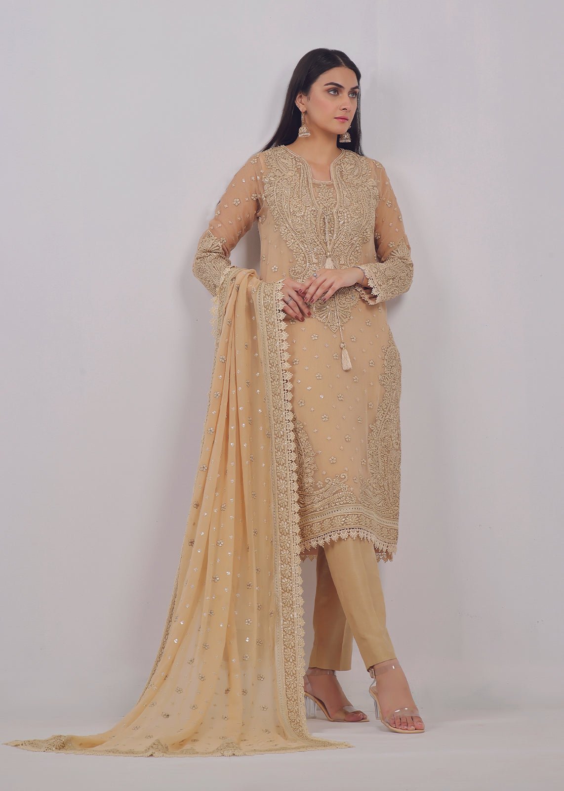 Manaali Beige - Rizwan Beyg Design