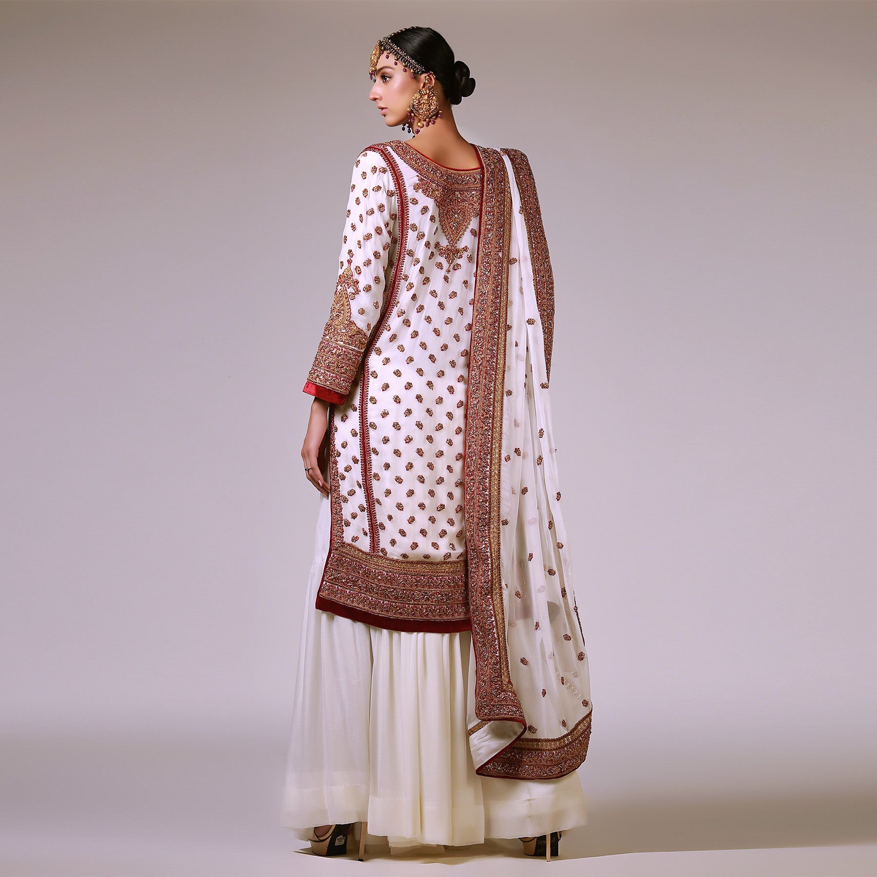 Marori Embroidered Classic Kali Kurta & Dupatta - Rizwan Beyg Design