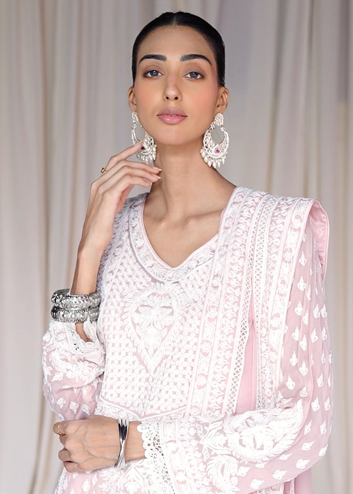 Marori Embroidery Pink - Rizwan Beyg Design