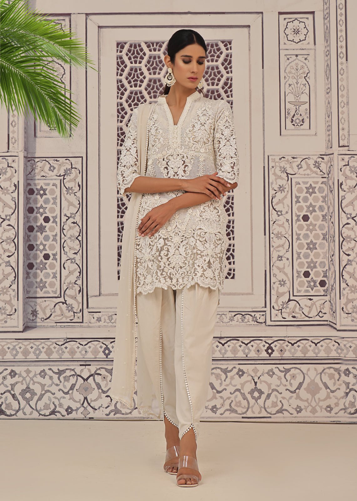 Meili Short Pearls Kurti - Rizwan Beyg Design