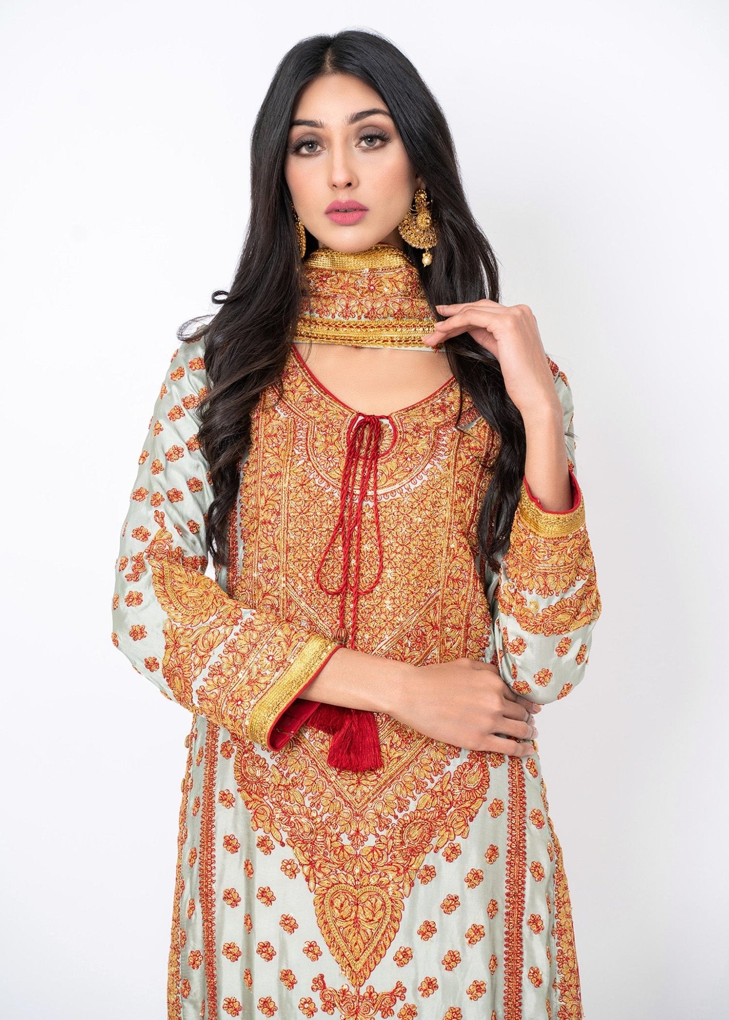 Memoni Gold Marori Kurta - Rizwan Beyg Design