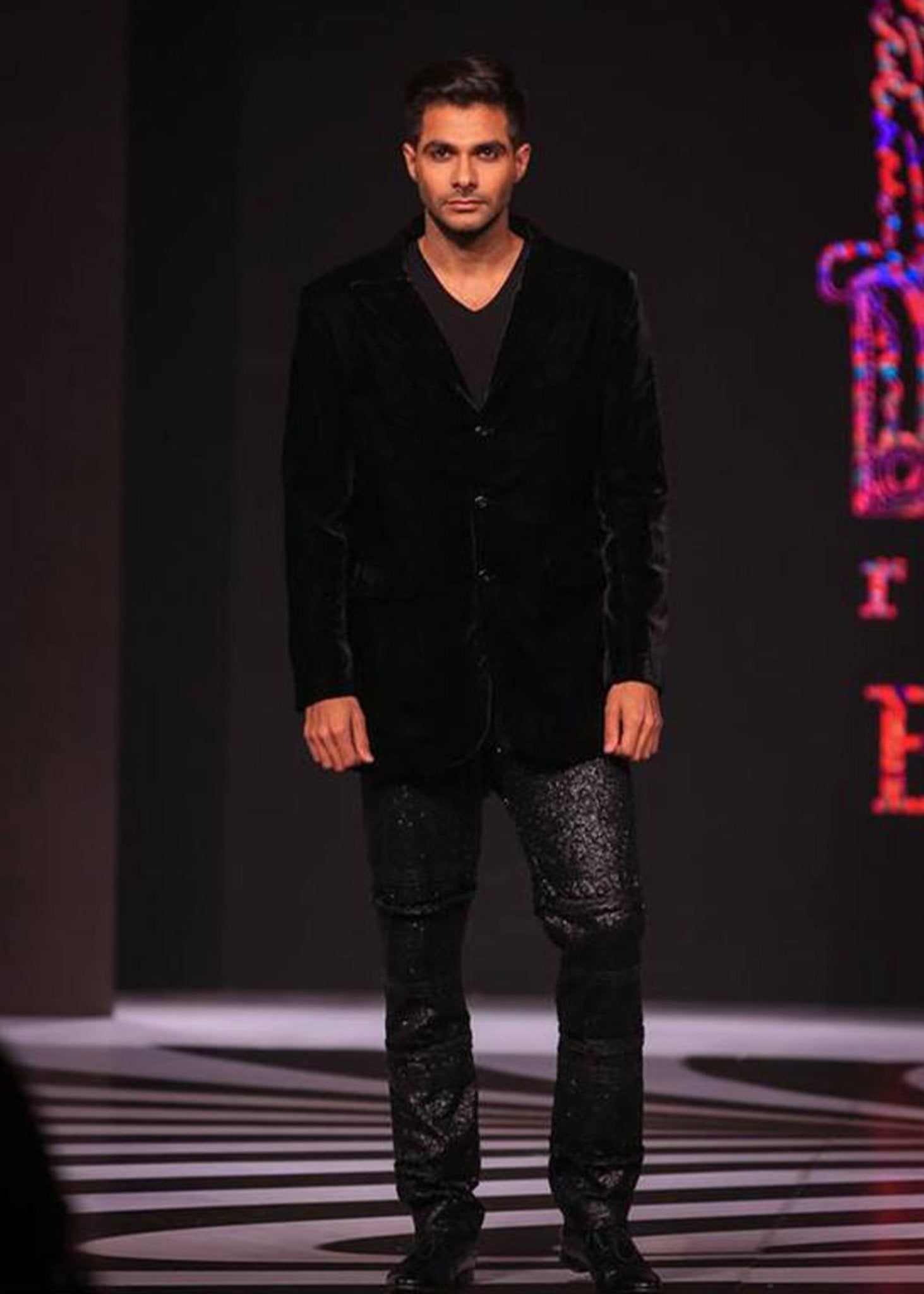 Men's Tailored Jacket with Embroidered Pants - Rizwan Beyg Design