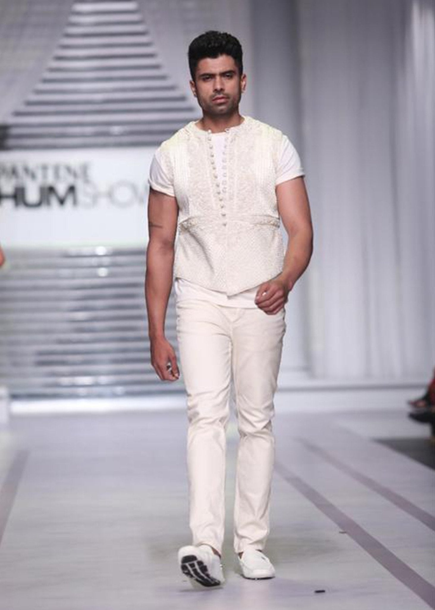 Men's Waistcoat with Pearl Embellishment - Rizwan Beyg Design