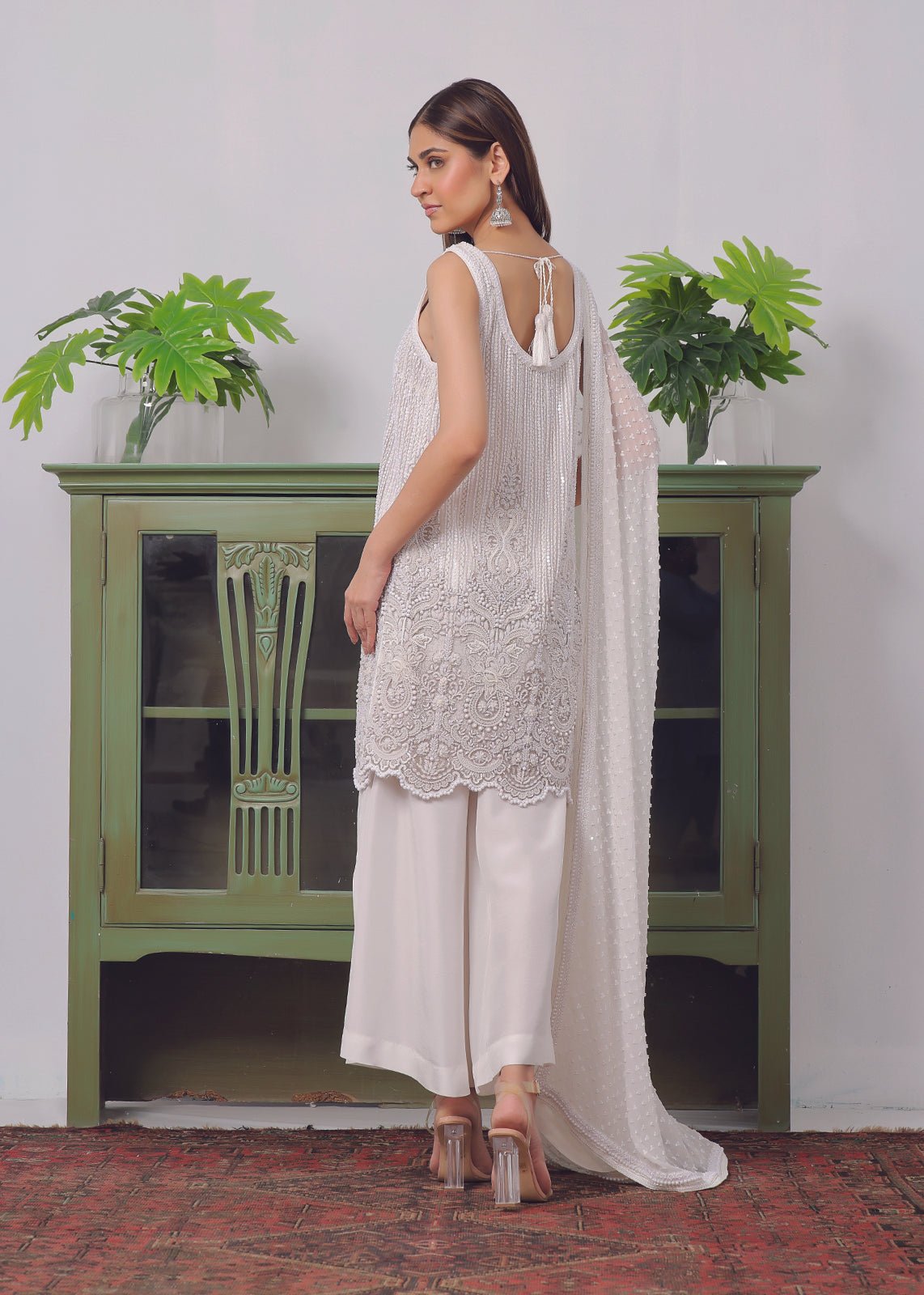 Mirabelle Sleeveless Shirt&Dupatta - Rizwan Beyg Design