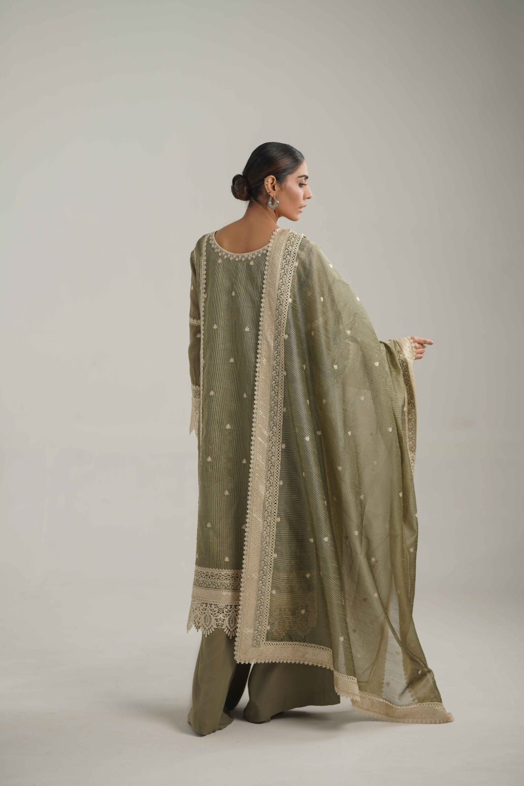 Muradabad Olive Green - Rizwan Beyg Design