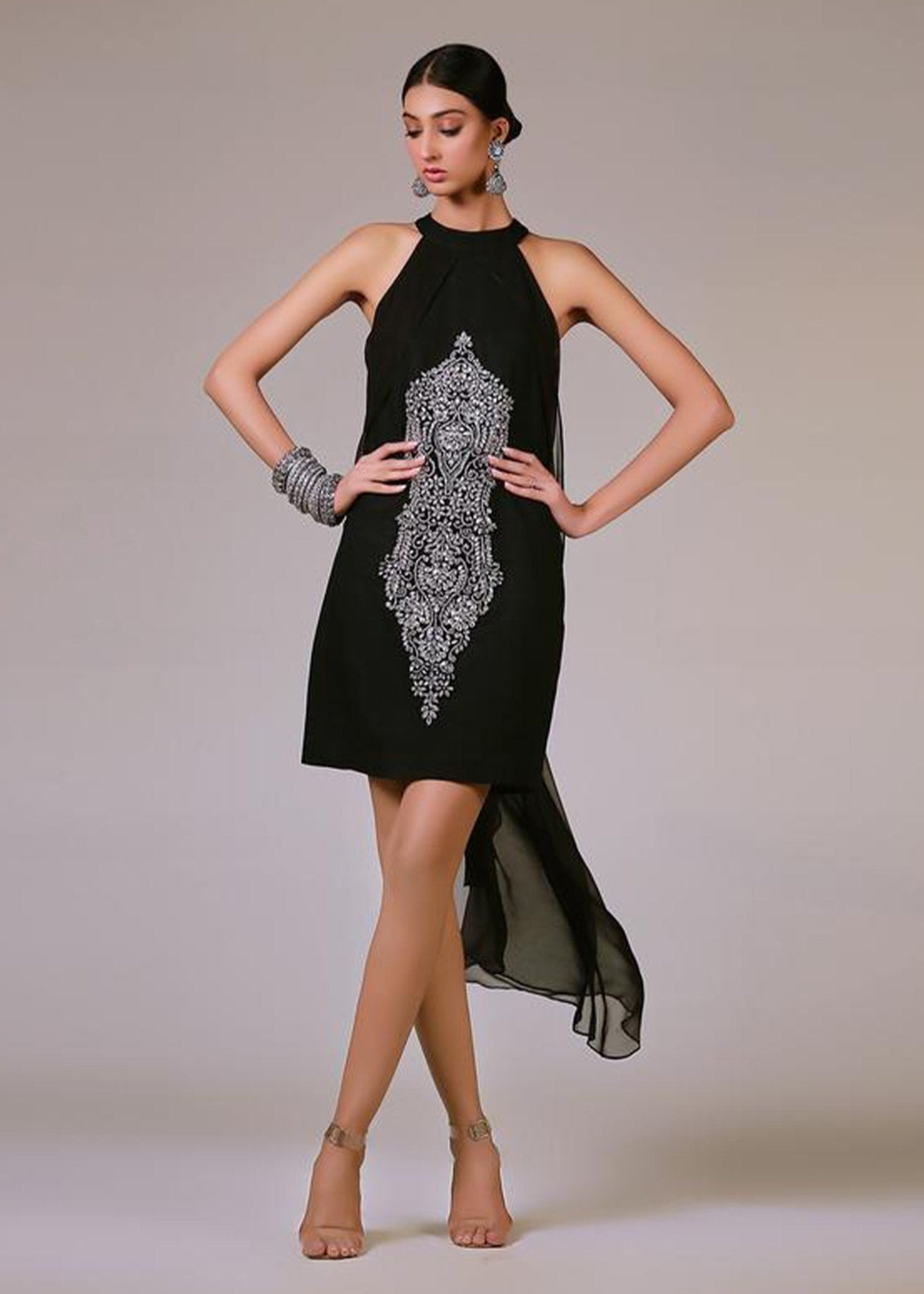 Noir Collection Black Dress - Rizwan Beyg Design