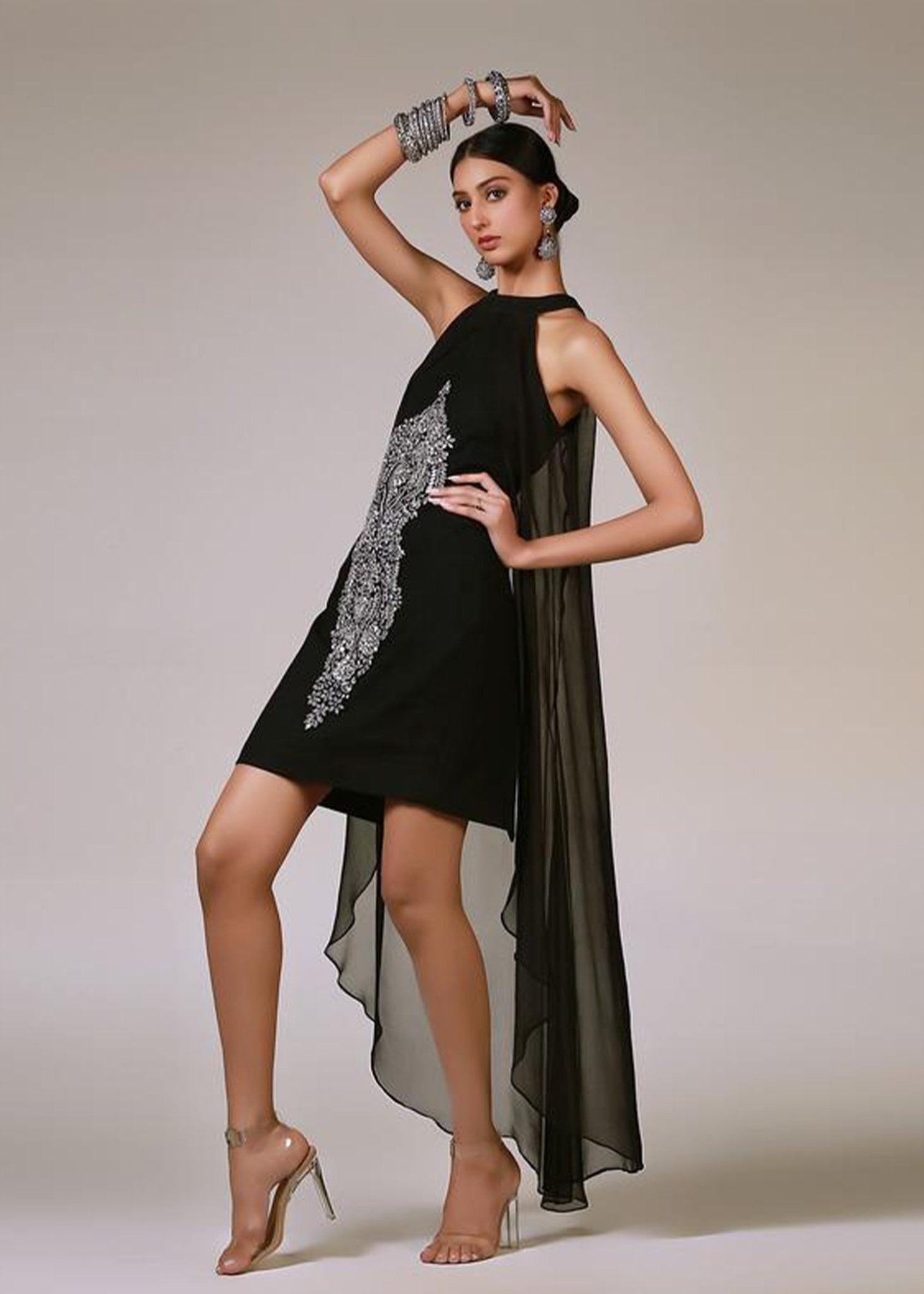 Noir Collection Black Dress - Rizwan Beyg Design