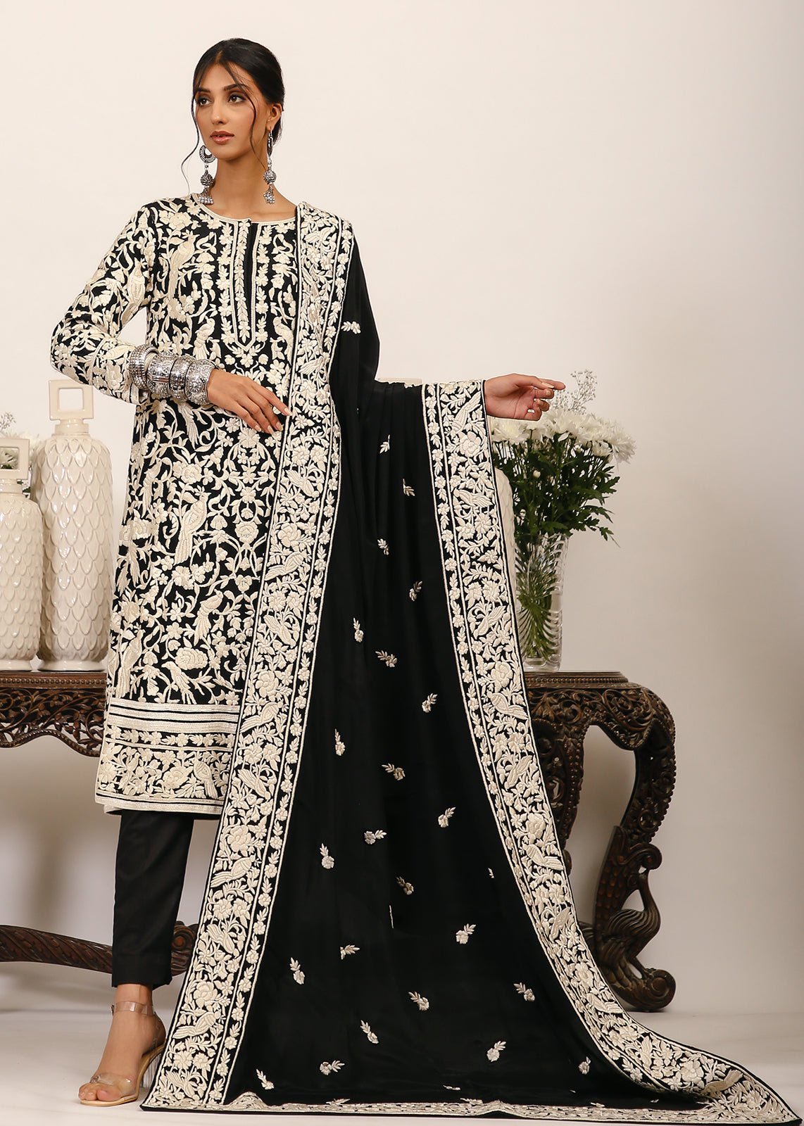 Parsi Gara Shawl - Rizwan Beyg Design